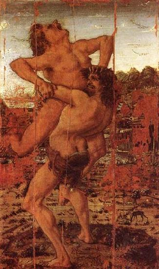 Antonio Pollaiuolo Hercules and Antaeus Time Sweden oil painting art